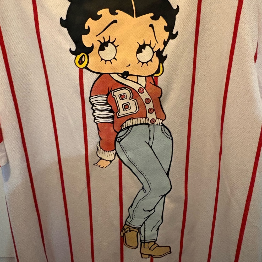 Betty Boop Red and White Striped Sleepwear
